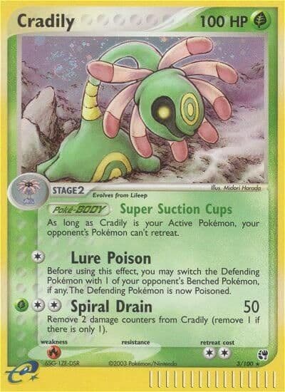 Cradily Sandstorm Pokemon card