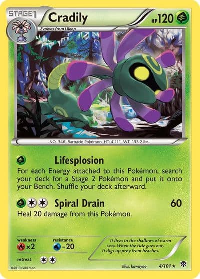 Cradily Plasma Blast Pokemon card
