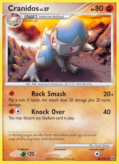 Cranidos Platinum Pokemon card