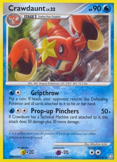 Crawdaunt Legends Awakened Pokemon card