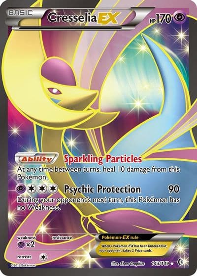 Cresselia EX (143 Full Art) Boundaries Crossed Pokemon card