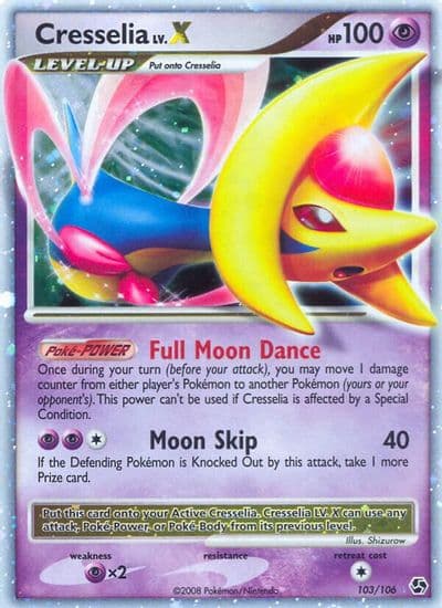 Cresselia LV.X Great Encounters Pokemon card