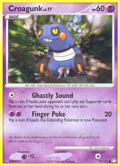 Croagunk Mysterious Treasures Pokemon card