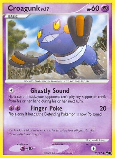 Croagunk POP Series 8 Pokemon card