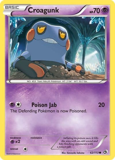 Croagunk Legendary Treasures Pokemon card