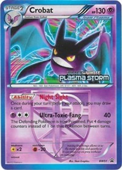 Crobat - BW51 (Team Plasma) (Prerelease) Black and White Promos Pokemon card