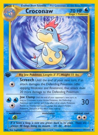 Croconaw (31) Neo Genesis Pokemon card