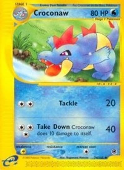 Croconaw Expedition Pokemon card