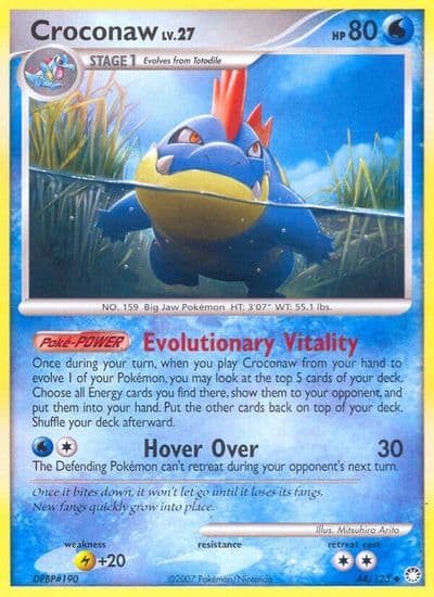 Croconaw Mysterious Treasures Pokemon card