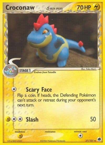 Croconaw (Delta Species) Dragon Frontiers Pokemon card