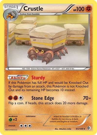 Crustle Boundaries Crossed Pokemon card