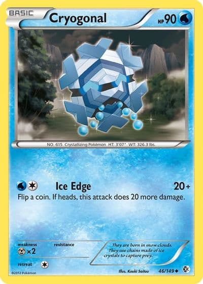 Cryogonal Boundaries Crossed Pokemon card