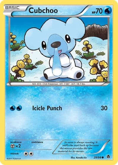 Cubchoo (29) Emerging Powers Pokemon card