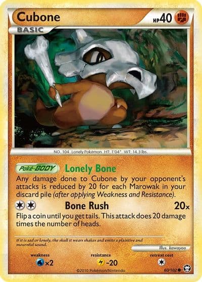Cubone Triumphant Pokemon card