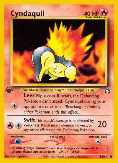 Cyndaquil (56) Neo Genesis Pokemon card
