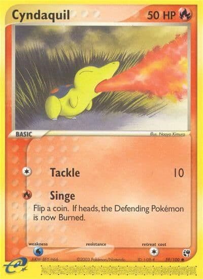 Cyndaquil Sandstorm Pokemon card