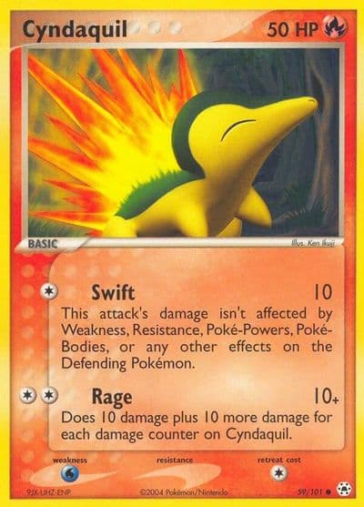Cyndaquil Hidden Legends Pokemon card