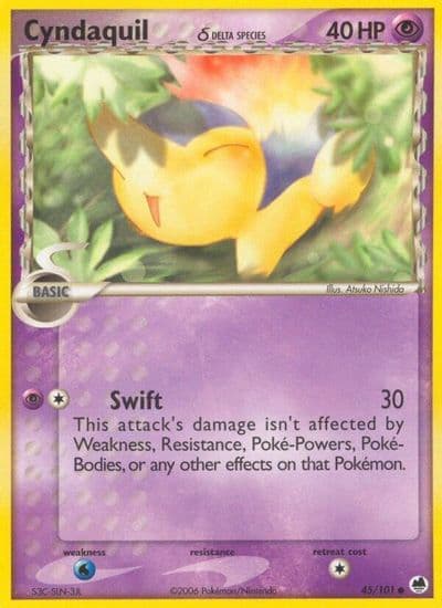 Cyndaquil (Delta Species) Dragon Frontiers Pokemon card