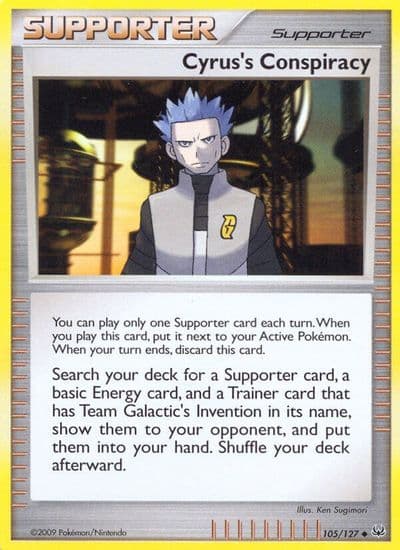 Cyrus's Conspiracy Platinum Pokemon card