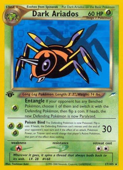 Dark Ariados Neo Destiny Pokemon card