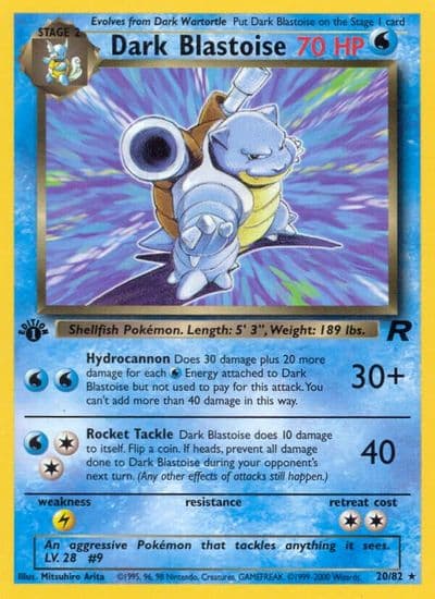 Dark Blastoise (20) Team Rocket Pokemon card