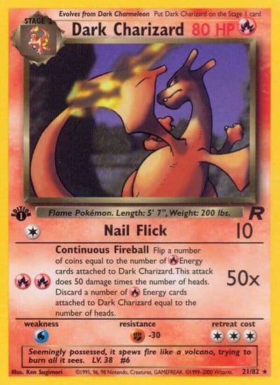 Dark Charizard (21) Team Rocket Pokemon card