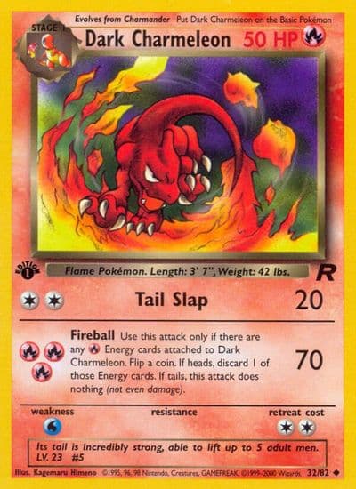 Dark Charmeleon Team Rocket Pokemon card