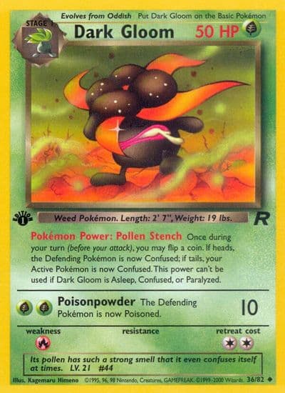 Dark Gloom Team Rocket Pokemon card
