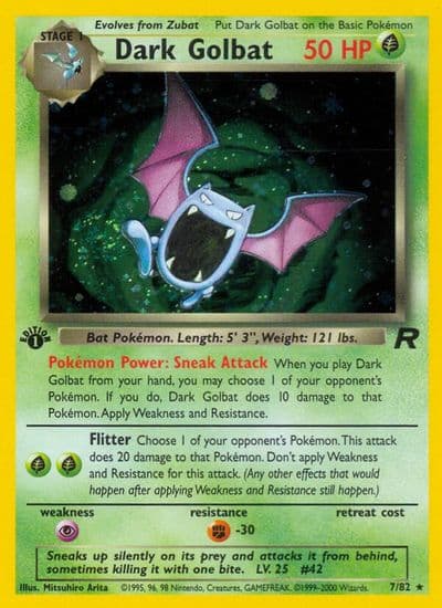 Dark Golbat (7) Team Rocket Pokemon card