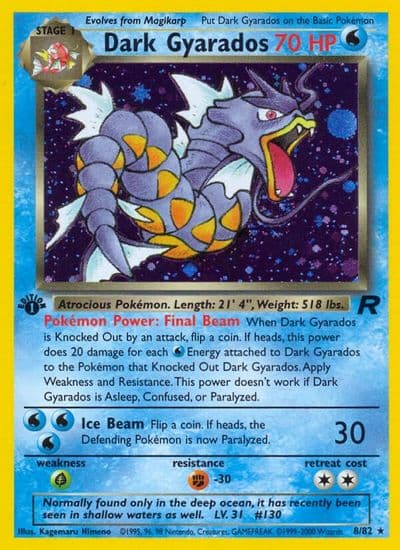 Dark Gyarados (8) Team Rocket Pokemon card