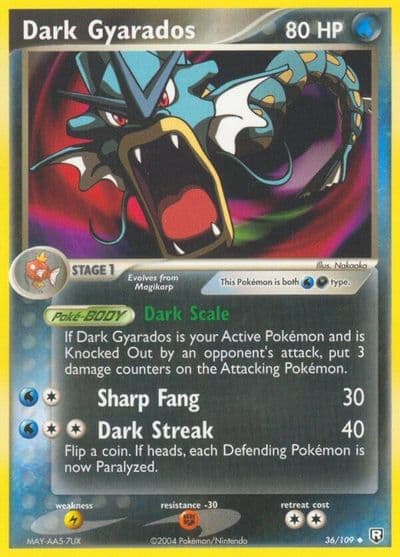 Dark Gyarados Team Rocket Returns Pokemon card