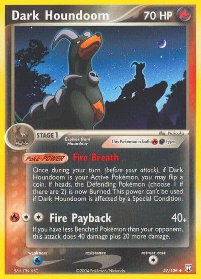 Dark Houndoom Team Rocket Returns Pokemon card