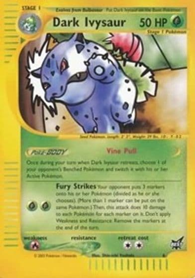 Dark Ivysaur - 6 Best of Promos Pokemon card