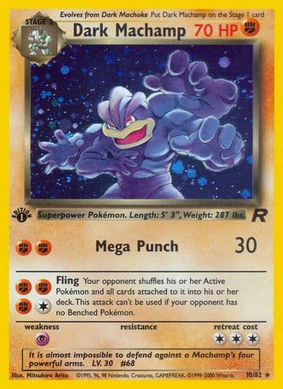Dark Machamp (10) Team Rocket Pokemon card