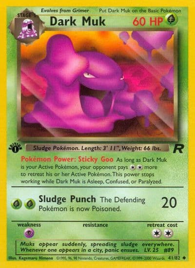Dark Muk Team Rocket Pokemon card