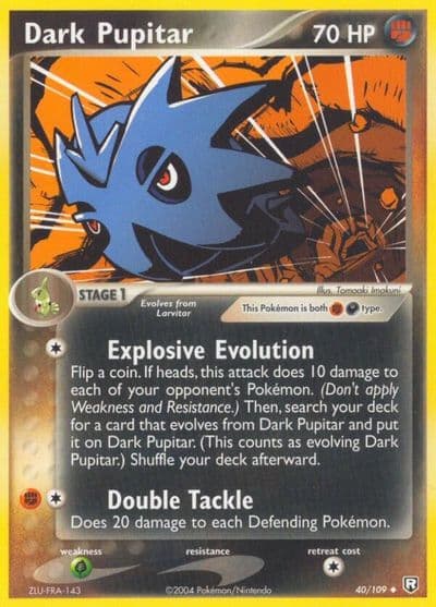 Dark Pupitar Team Rocket Returns Pokemon card