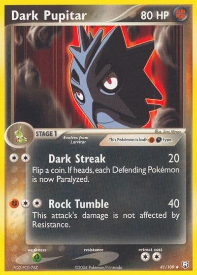 Dark Pupitar Team Rocket Returns Pokemon card