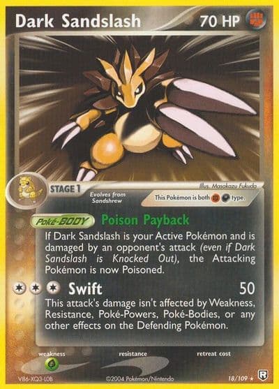 Dark Sandslash Team Rocket Returns Pokemon card