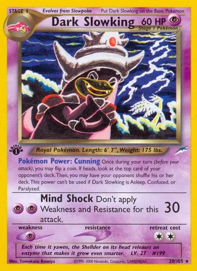 Dark Slowking Neo Destiny Pokemon card