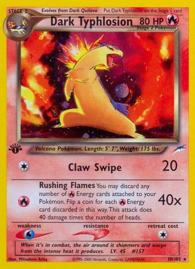 Dark Typhlosion Neo Destiny Pokemon card