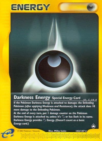 Darkness Energy Aquapolis Pokemon card