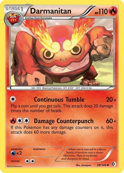Darmanitan Boundaries Crossed Pokemon card