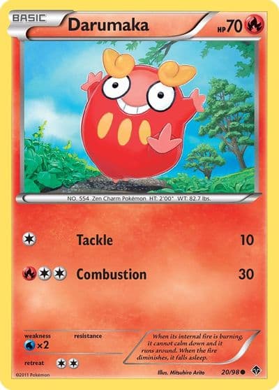 Darumaka Emerging Powers Pokemon card