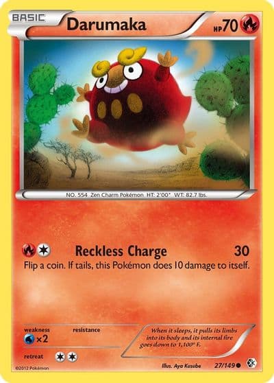 Darumaka Boundaries Crossed Pokemon card