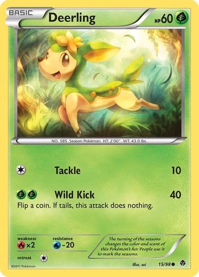 Deerling Emerging Powers Pokemon card