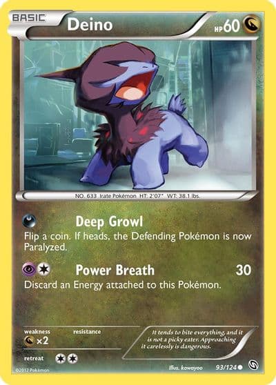 Deino (93) Dragons Exalted Pokemon card