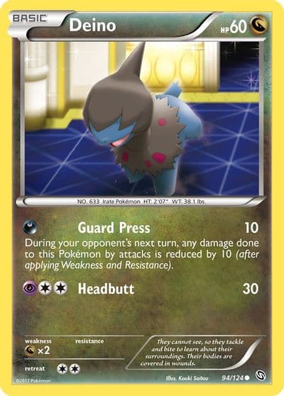 Deino (94) Dragons Exalted Pokemon card
