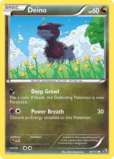 Deino Legendary Treasures Pokemon card
