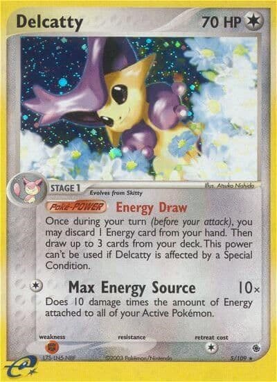 Delcatty Ruby and Sapphire Pokemon card
