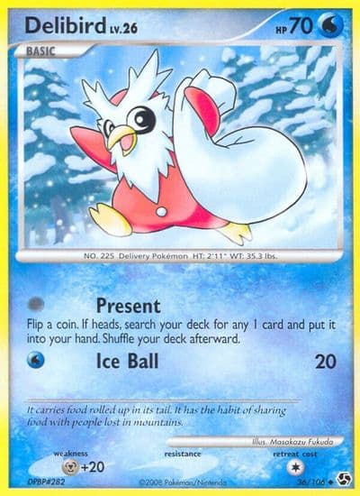 Delibird Great Encounters Pokemon card